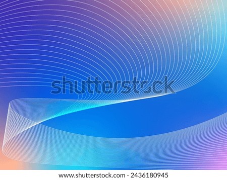 Dynamic wave lines background shining digital abstract with futuristic technology concept