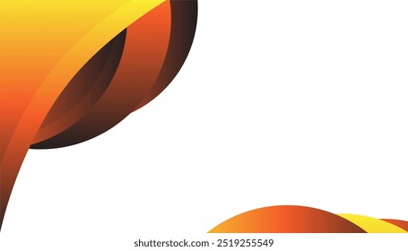 Dynamic yellow and orange curved visiting card template with a sleek design. Ideal for modern businesses looking for a bold and professional look. - Powered by Shutterstock