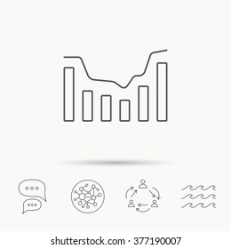 Vektor Stok Dynamics Icon Statistic Chart Sign Growth (Tanpa Royalti ...