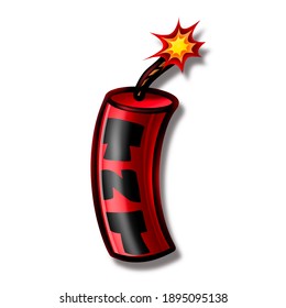 Dynamite tnt logo cartoon object red timer 