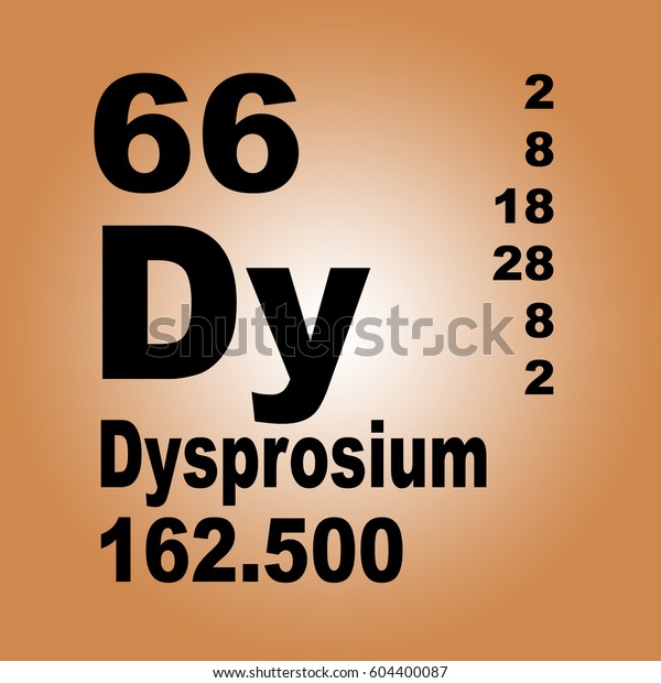 Dysprosium Periodic Table Elements Stock Illustration 604400087