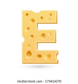 E Cheese Letter Symbol Isolated On Stock Illustration 173414270 