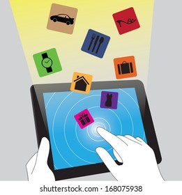 E commerce on tablet pc