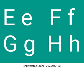 E F G H latter drawing in schools green boards illustration image  