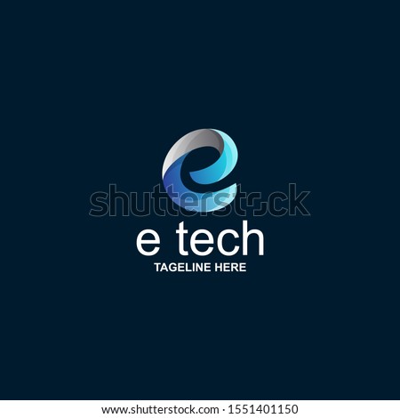 e tech Logo Design Awesome Inspiration