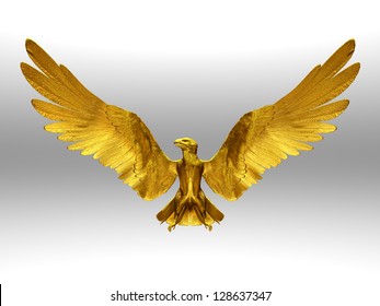 Similar Images, Stock Photos & Vectors of Eagle, gold emblem. 3d vector