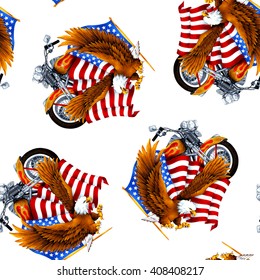 Eagle And Stars And Stripes Pattern