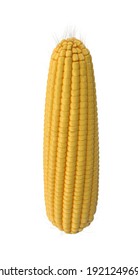 Ear Of Corn 3D Illustration On White Background