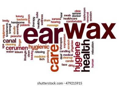 Ear Wax Word Cloud Concept