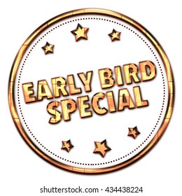 Early Bird Special Word On White Background