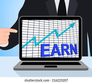 Earn Graph Chart Displaying Increase Earnings Growing