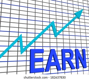 Earn Graph Chart Showing Increase Earnings Growing