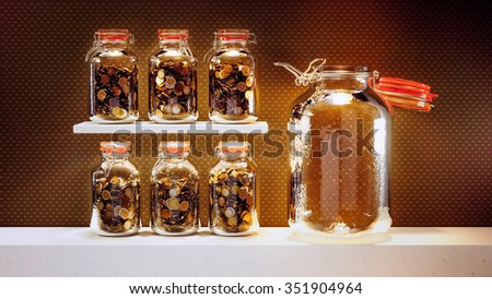 Similar – Image, Stock Photo Comparison of deposited brown eggs for offspring and droppings from a walking leaf