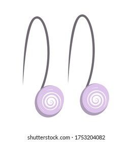 Earrings. Accessory, Bijouterie, Lilac. Jewelry Concept. Illustration Can Be Used For Topics Like Jewel Shop, Girly Present, Glamour, Fashion