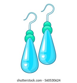 Earrings Icon. Cartoon Illustration Of Earrings  Icon For Web Design