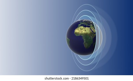 Earth atmosphere structure concept background. 3d illustration. - Powered by Shutterstock