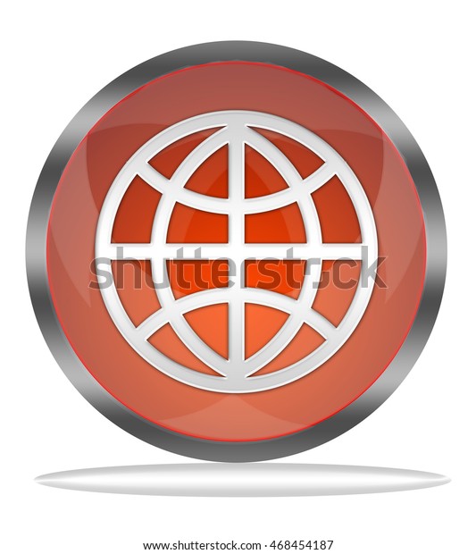 Earth Button Isolatedrender Stock Illustration 468454187 Shutterstock