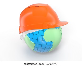 Earth Construction Helmet Stock Illustration 364621904 | Shutterstock