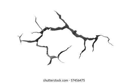 Crack Concrete Wall Vector Illustration Stock Vector (Royalty Free ...