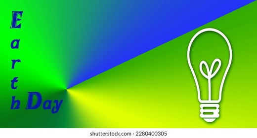 Earth Day with multi light effect and dark background