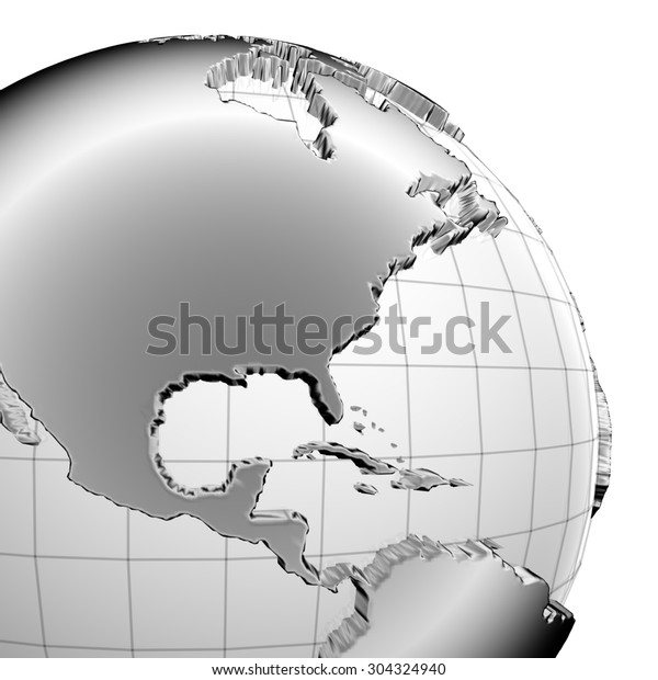 Earth Globe Embossed Continents Stock Illustration 304324940 | Shutterstock