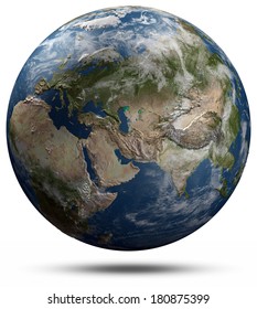 Earth Globe - Eurasia. Elements Of This Image Furnished By NASA