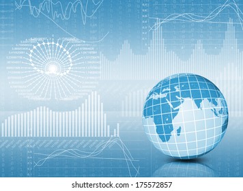 Earth And Graphics. The Concept Of The Global Economy