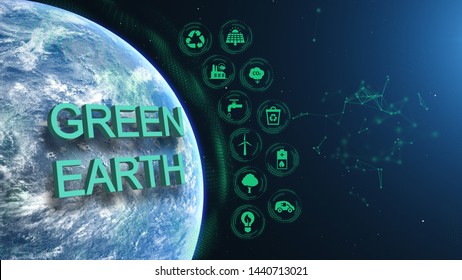 Earth Green Energy Infogra...f Orb Day Green Icons