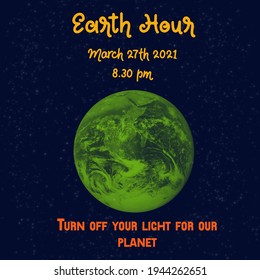 Earth Hour Campaign March 27th 2021