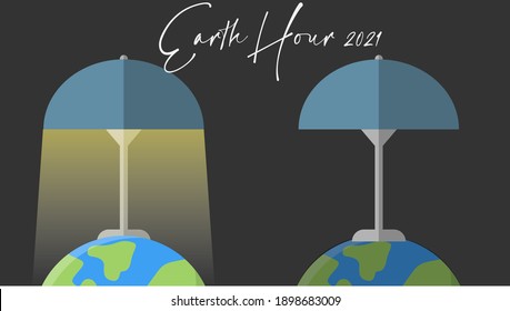 Earth Hour Day Flat Poster 