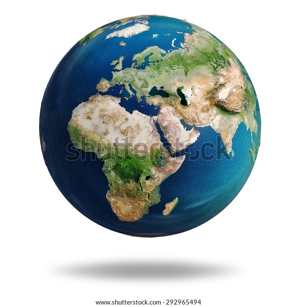 Earth Isolated On White Stock Illustration 292965494