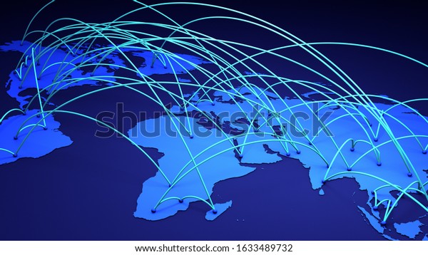 Earth map,
Geographic information system, Location Intelligence software,
Outbreak in the world map, 3d
illustration