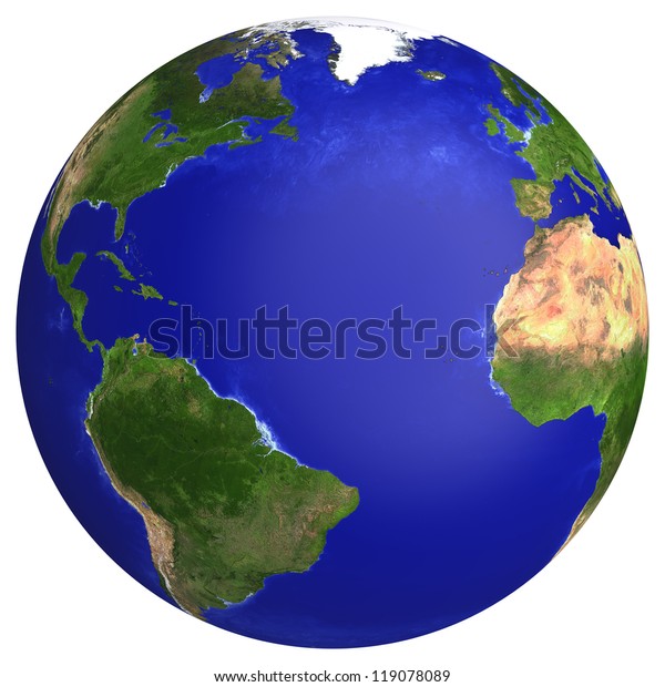 地球の地球儀の地図 大西洋側 Nasaが提供するこの画像の地球のテクスチャー Http Visibleearth Nasa Gov View Rec Php Id 2430 のイラスト素材