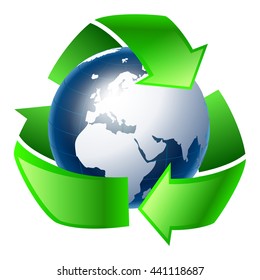 Earth Recycle Symbol Stock Illustration 441118687 | Shutterstock