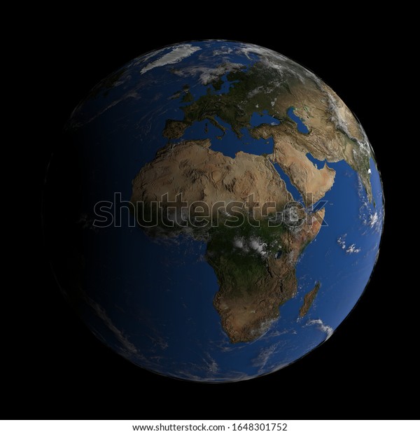 Earth in space .\
3d background -\
illustration