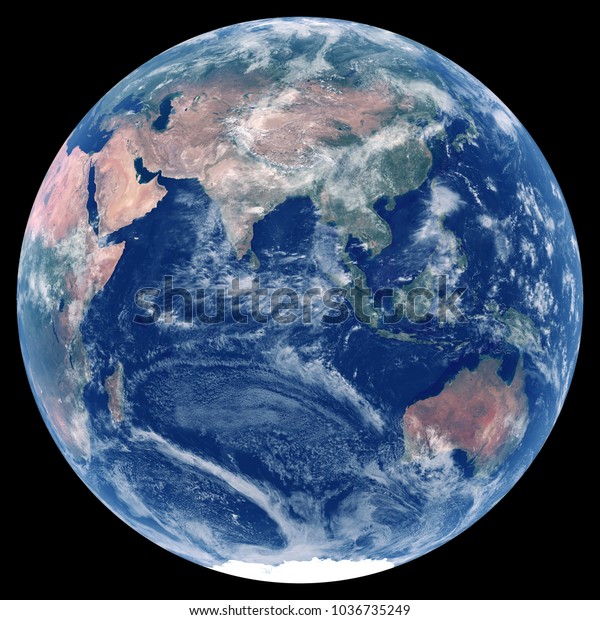 宇宙から地球 地球の衛星画像 地球儀の写真 東半球の分離型物理地図 アジア オーストラリア アフリカ インド洋 この画像のエレメントはnasaが提供します のイラスト素材 Shutterstock