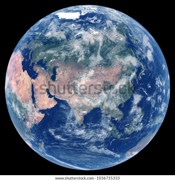 Earth Space Satellite Image Planet Earth Stock Illustration 1036735333