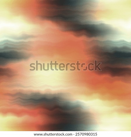 Earth strata blurry seamless pattern. Grunge ombre melange wallpaper for tie dye earthy abstract endless background. 