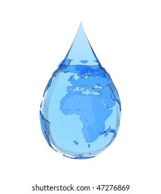 Planet Earth Inside Water Drop Isolated Stock Illustration 171645773 ...