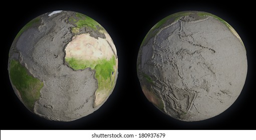 Earth Without Oceans - Seabed Terrain