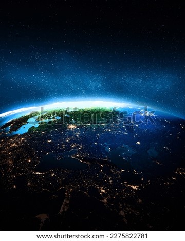 Earth world from space. Elements of this image furnished by NASA. 3d rendering