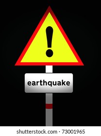 Earthquake Warning Sign Stock Illustration 73001965 | Shutterstock