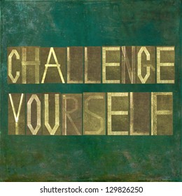 Earthy background image and design element depicting the words 