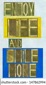 Earthy background image and design element depicting the words 