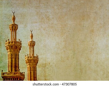 Earthy Background Image Islamic Minarets