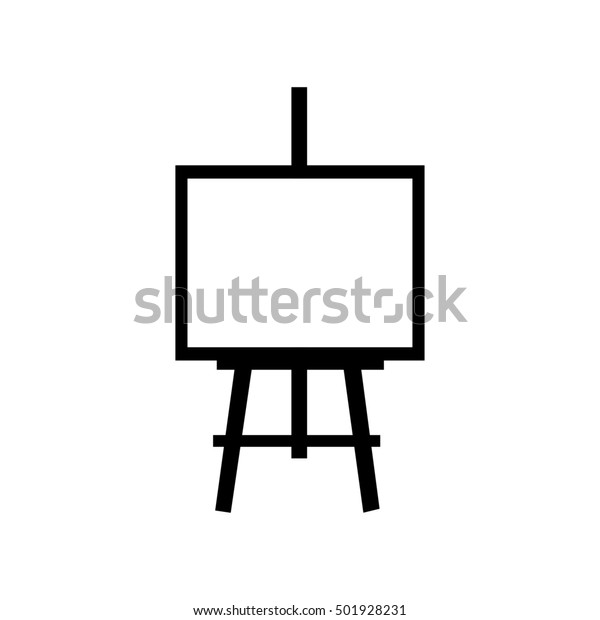 Easel Art Board Icon Frame Your Stock Illustration