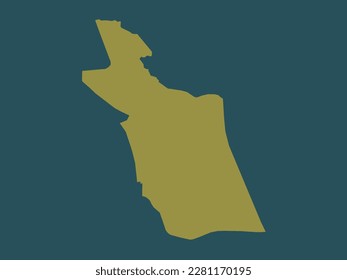 East Darfur, state of Sudan. Solid color shape