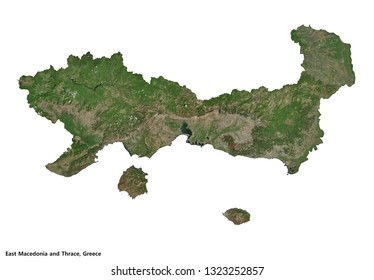 East Macedonia And Thrace, Greece Map (3D Illustration)