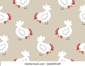 Cute Chicken Family Design Vector Illustration Stock Vector (Royalty ...