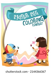 Easter Egg Coloring Contest Poster